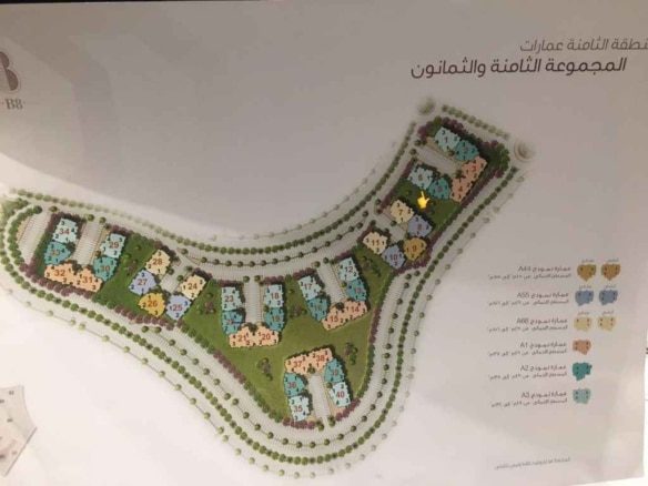 خريطة مدينتي المنطقه الثامنه عمارات، المجموعه الثامنة والثمانون (B8 - G88)