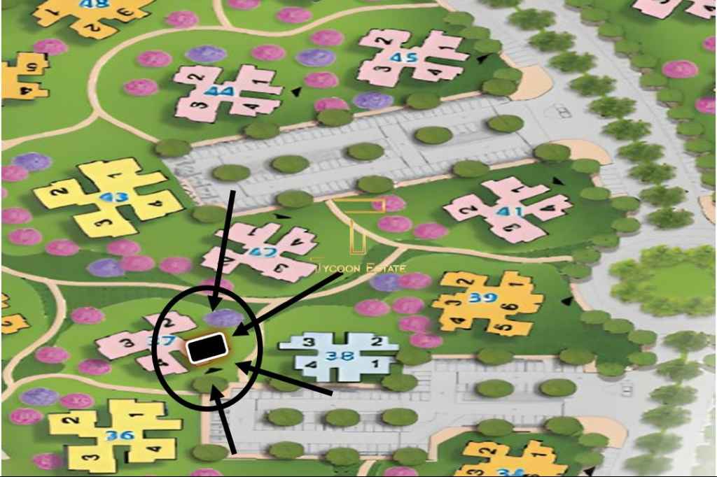 خريطة توضح موقع شقة 127م للبيع بمدينة نور بحجز قديم.