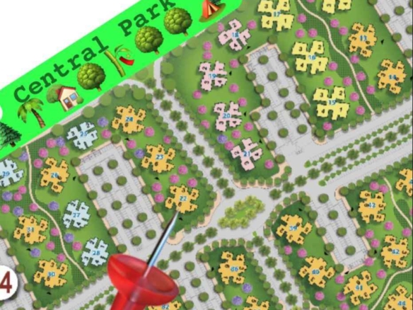 خريطة توضح موقع استوديو للبيع بمدينة نور بأقساط 14 سنة بالقرب من سنترال بارك.