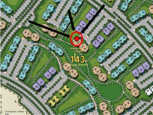 صورة توضح موقع شقة 142م ناصية بأوفر 60 ألف فقط في B14 مدينتي، مجموعة 143.