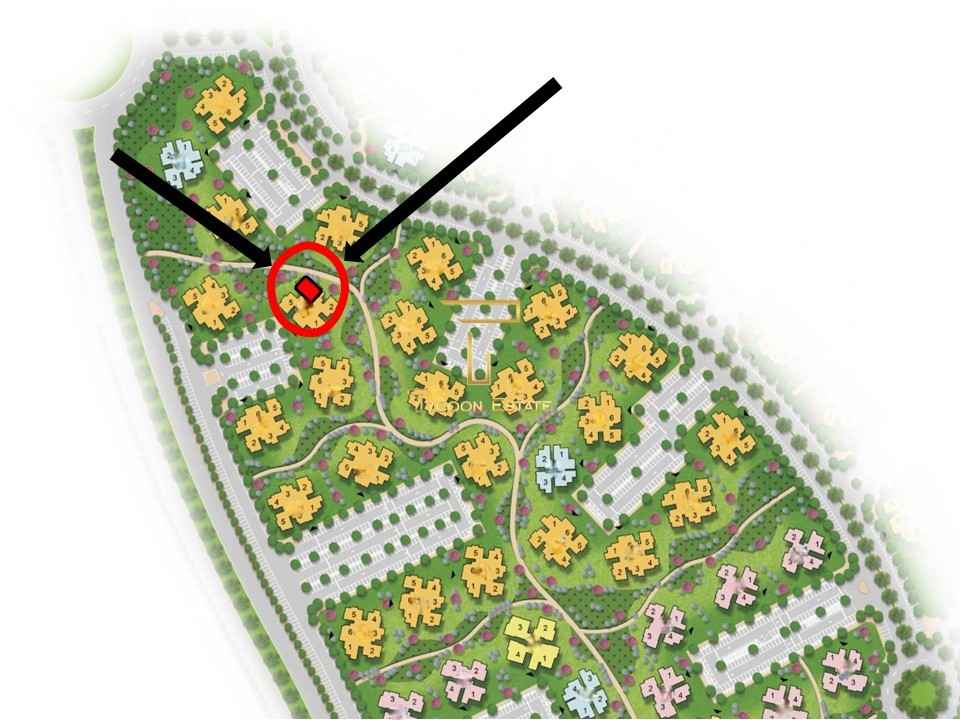 خريطة توضح موقع شقة 98م بحري على جاردن للبيع في مدينة نور بمجموعة 21.