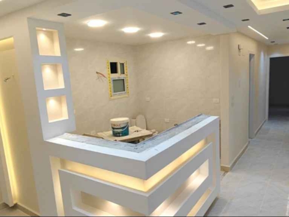 ريسبشن ومطبخ أمريكي في شقة للبيع بالتقسيط بمدينتي 113م.