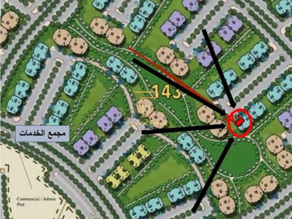 خريطة توضح موقع شقة 107م للبيع بمدينتي B14 بحري كورنر.