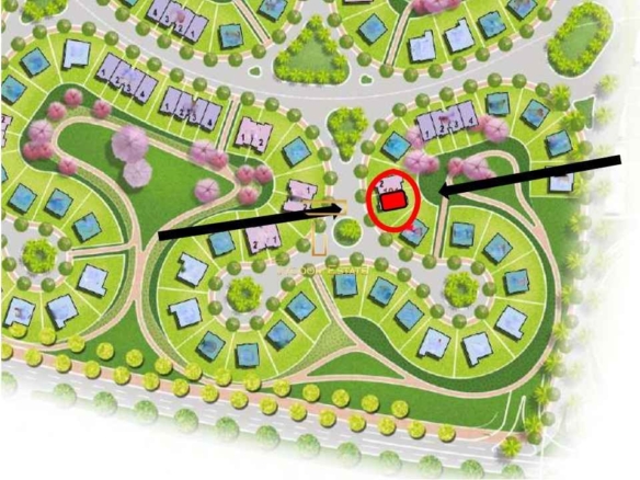 خريطة توضح موقع فيلا توين هاوس للبيع بمدينة نور دبل فيس.