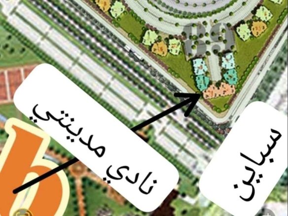 خريطة توضح موقع استوديو 64م أمام النادي للبيع في مدينتي B8 بجوار السباين، مقدمة من تايكون العقاري.