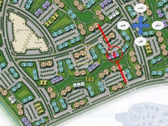 خريطة توضح الإطلالة الخلابة على الوايد جاردن لشقة 204م حجز قديم للبيع في مدينتي B14، مقدمة من تايكون العقاري.